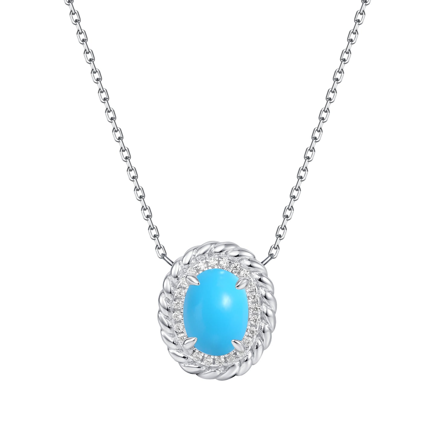 Turquoise twist slanching necklace For Women Jewelry