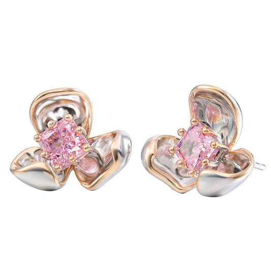 Petal Pink Diamond Earrings