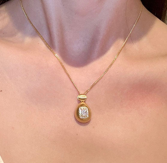 Vintage Oval Diamond Necklace For Women Jewelry