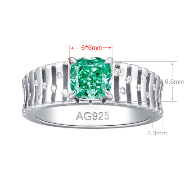 Green Diamond Ring