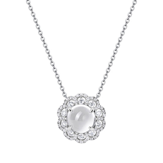 Flower Chalcedony Necklace For Women Jewelry