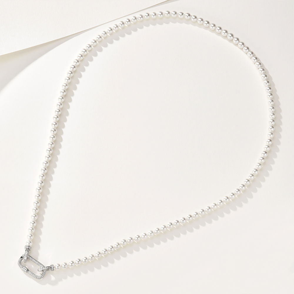 Pearl Universal Clasp Necklace For Women Jewelry