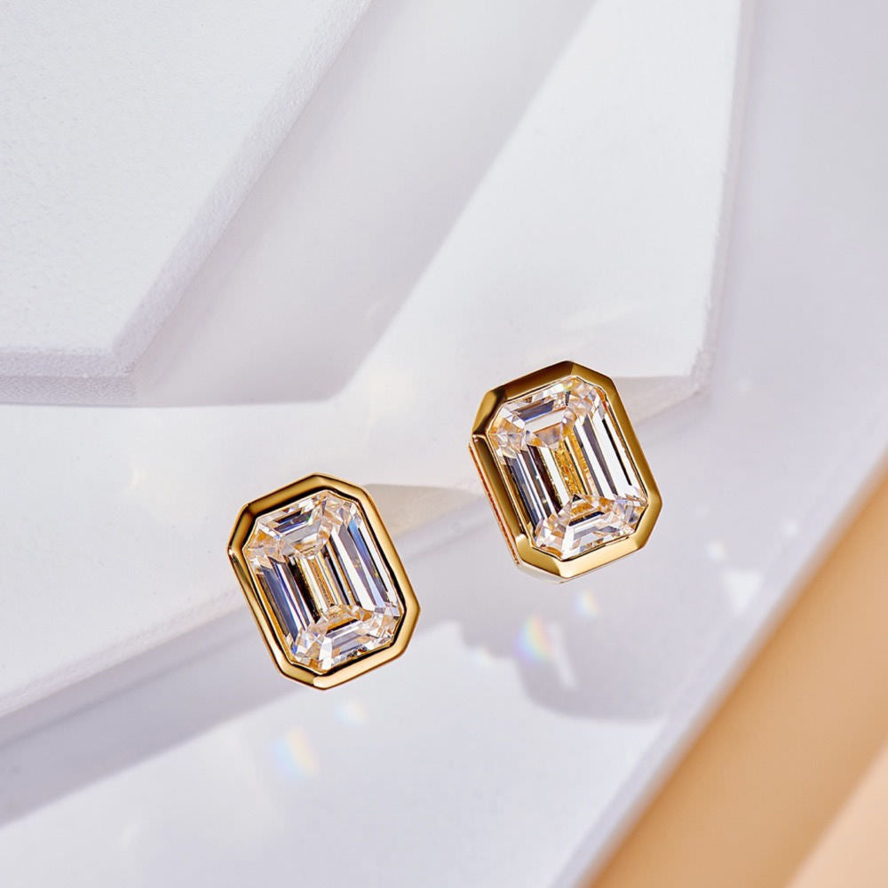 Rectangular Pagoda Earrings