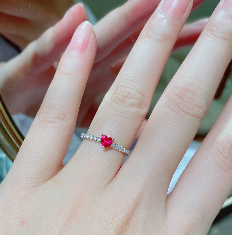 Love Ruby Diamond Ring For Women Jewelry