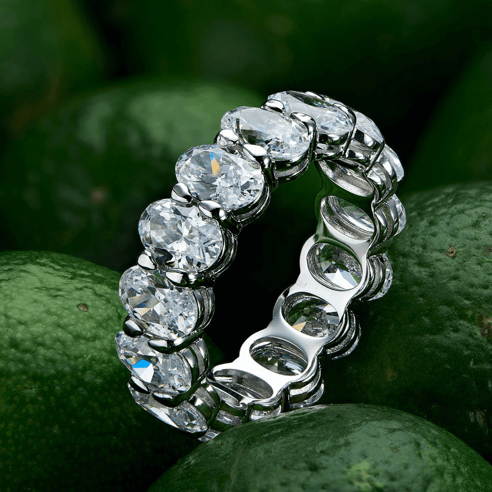 Egg-shaped Diamond Ring