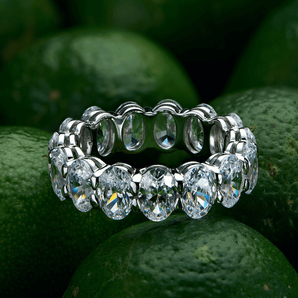 Egg-shaped Diamond Ring