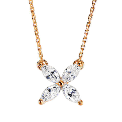 Leaf Diamond Necklace For Women Jewelry