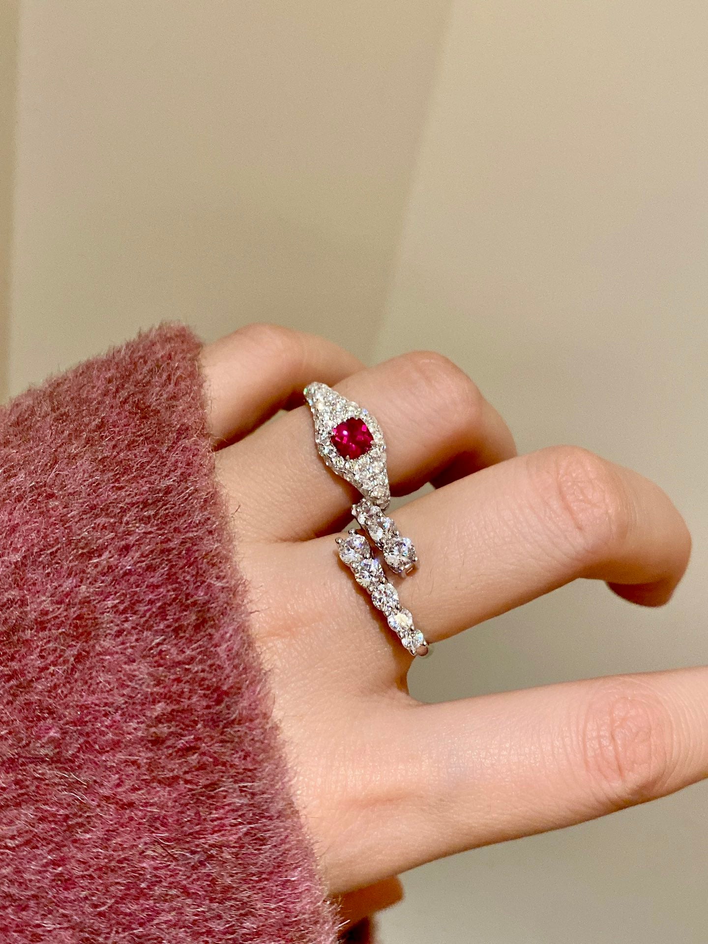 Gemstone Stamp Ring For Women Jewelry