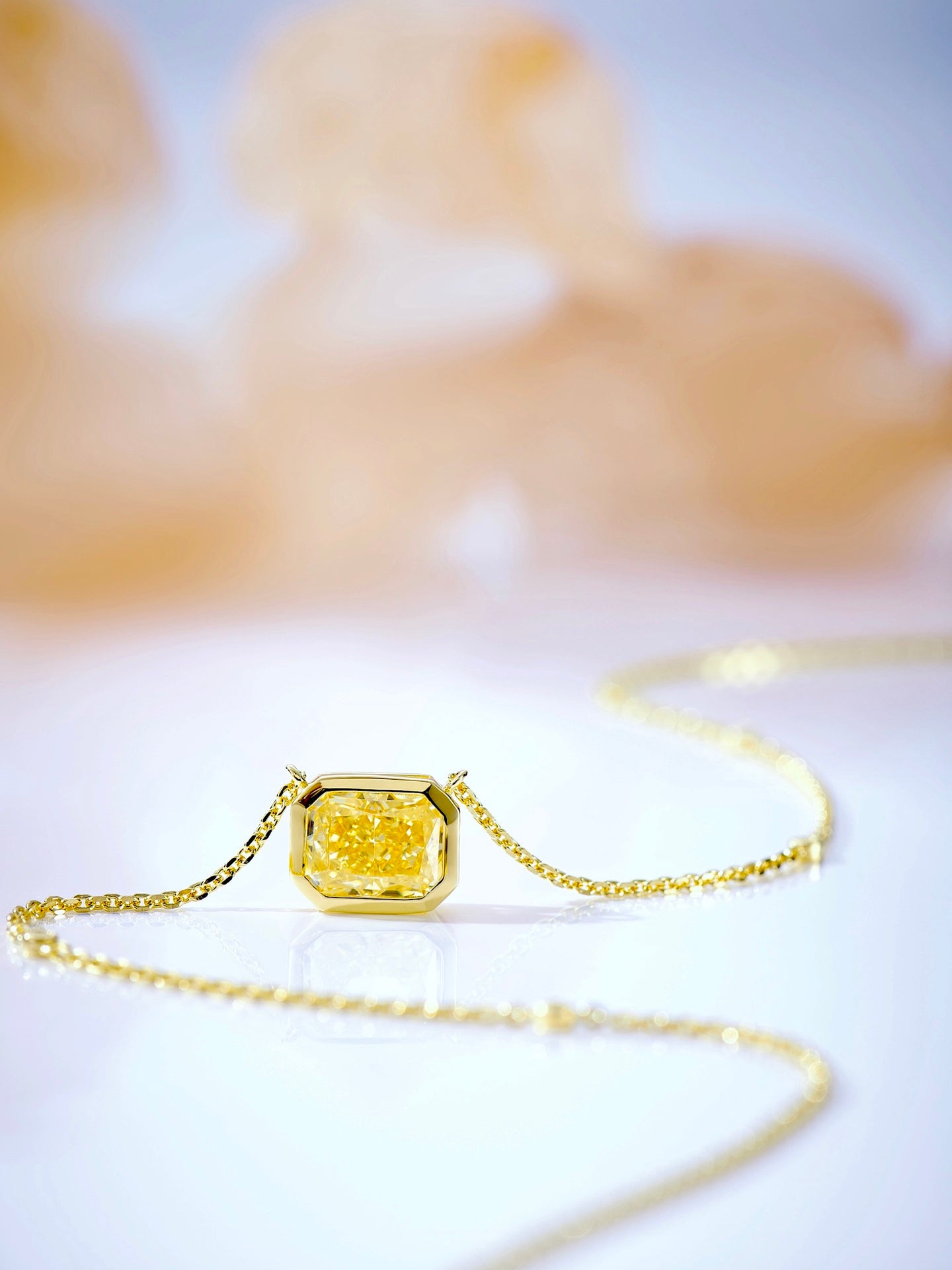 Rectangular Diamond Necklace For Women Jewelry