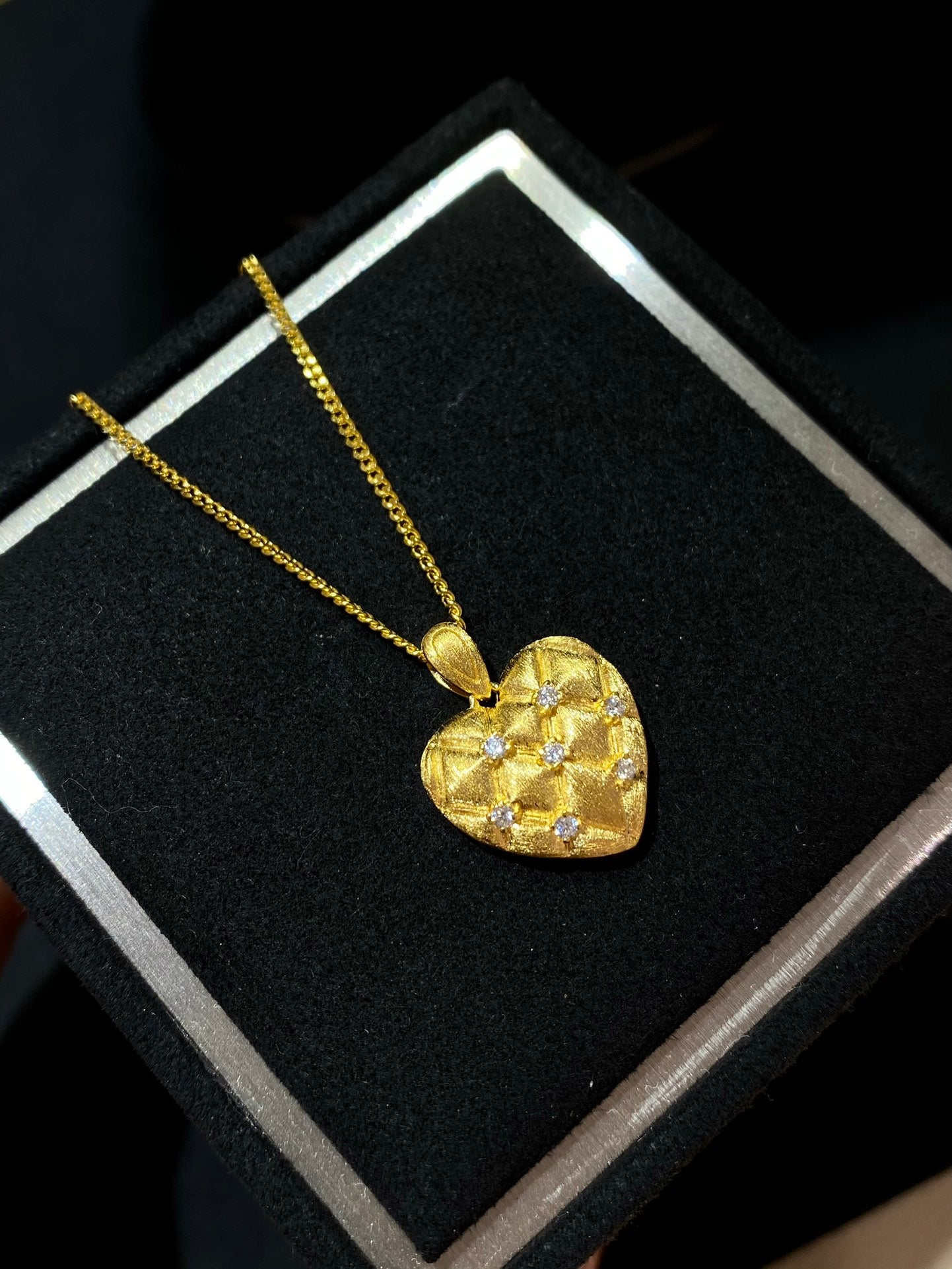 Lattice Heart Necklace For Women Jewelry