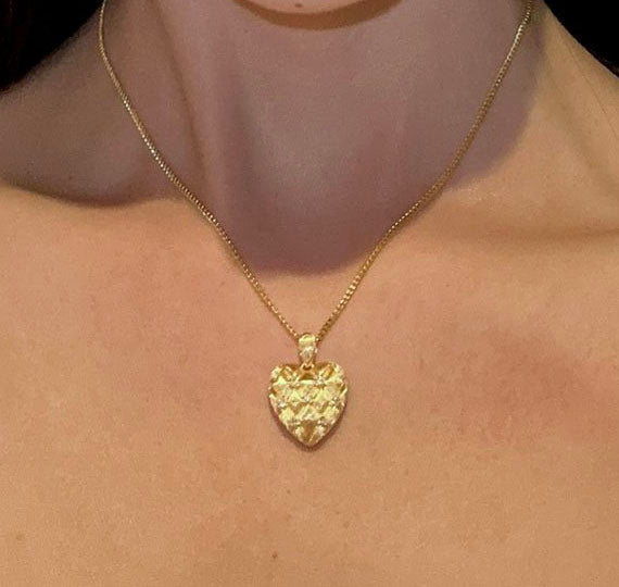 Lattice Heart Necklace For Women Jewelry