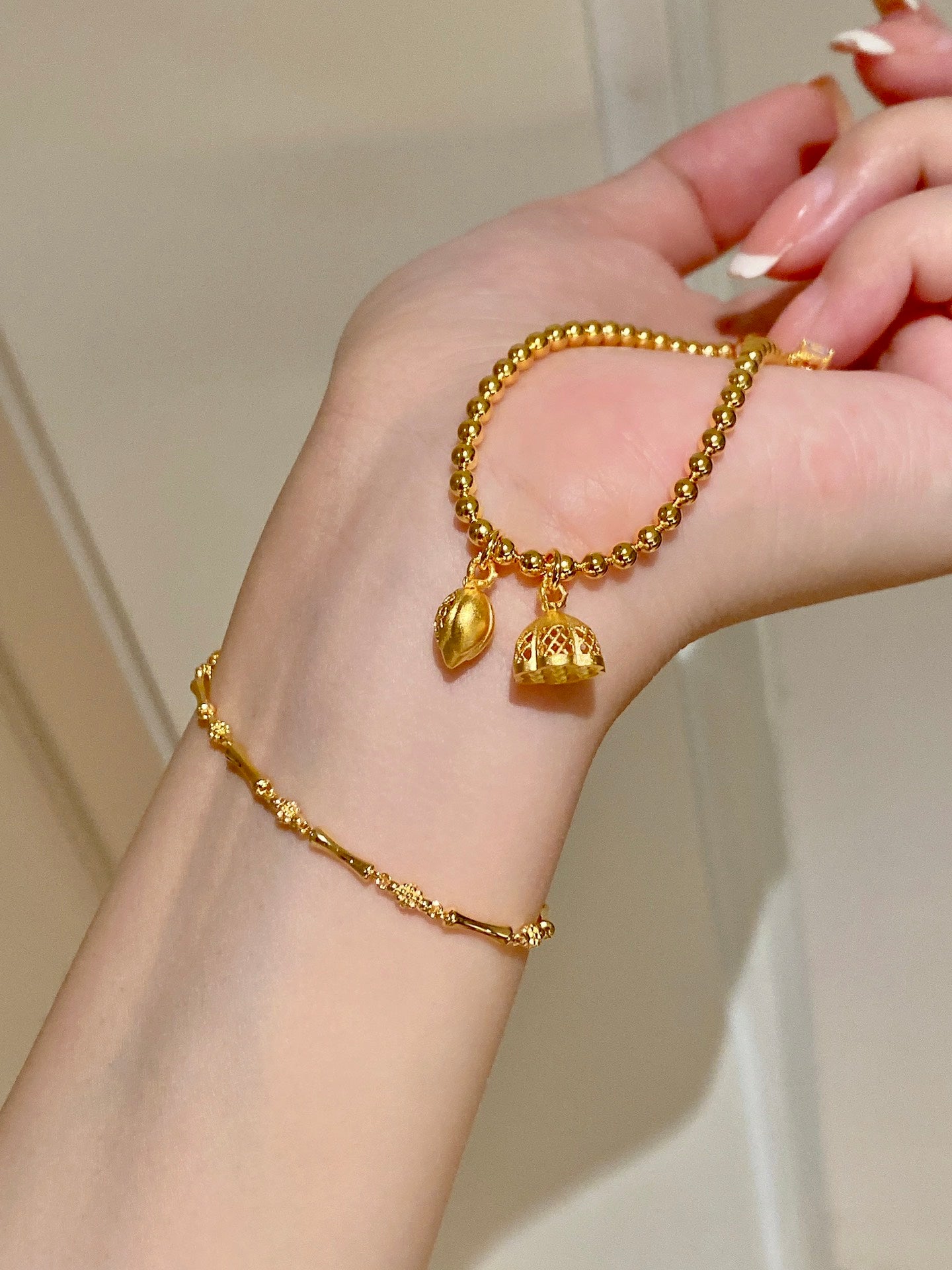 Gold Bead Bracelet For Women Jewelry