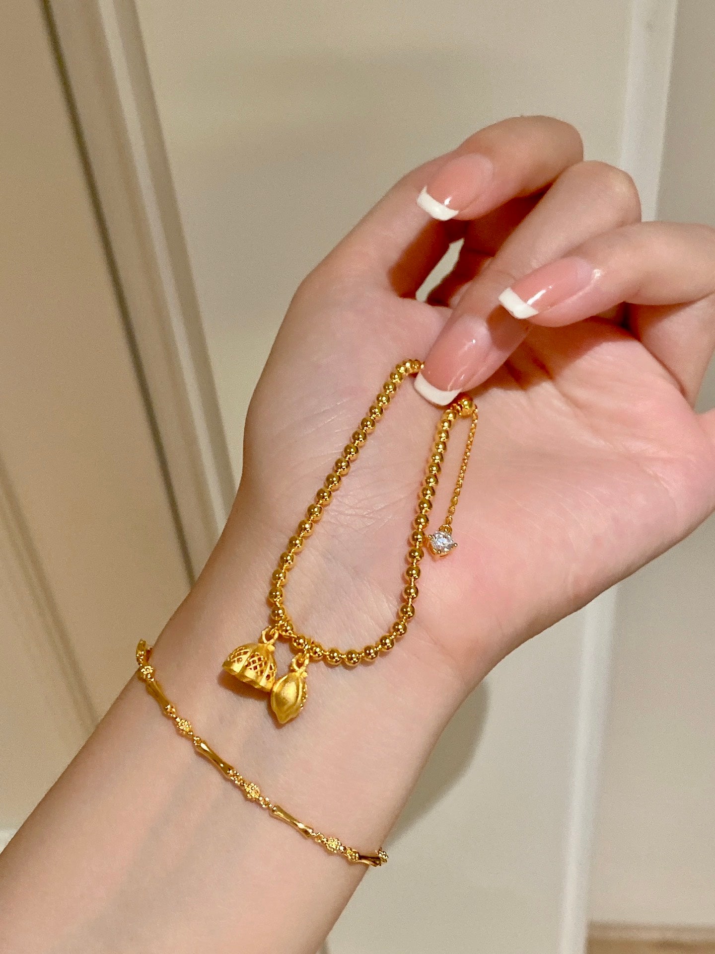 Gold Bead Bracelet For Women Jewelry