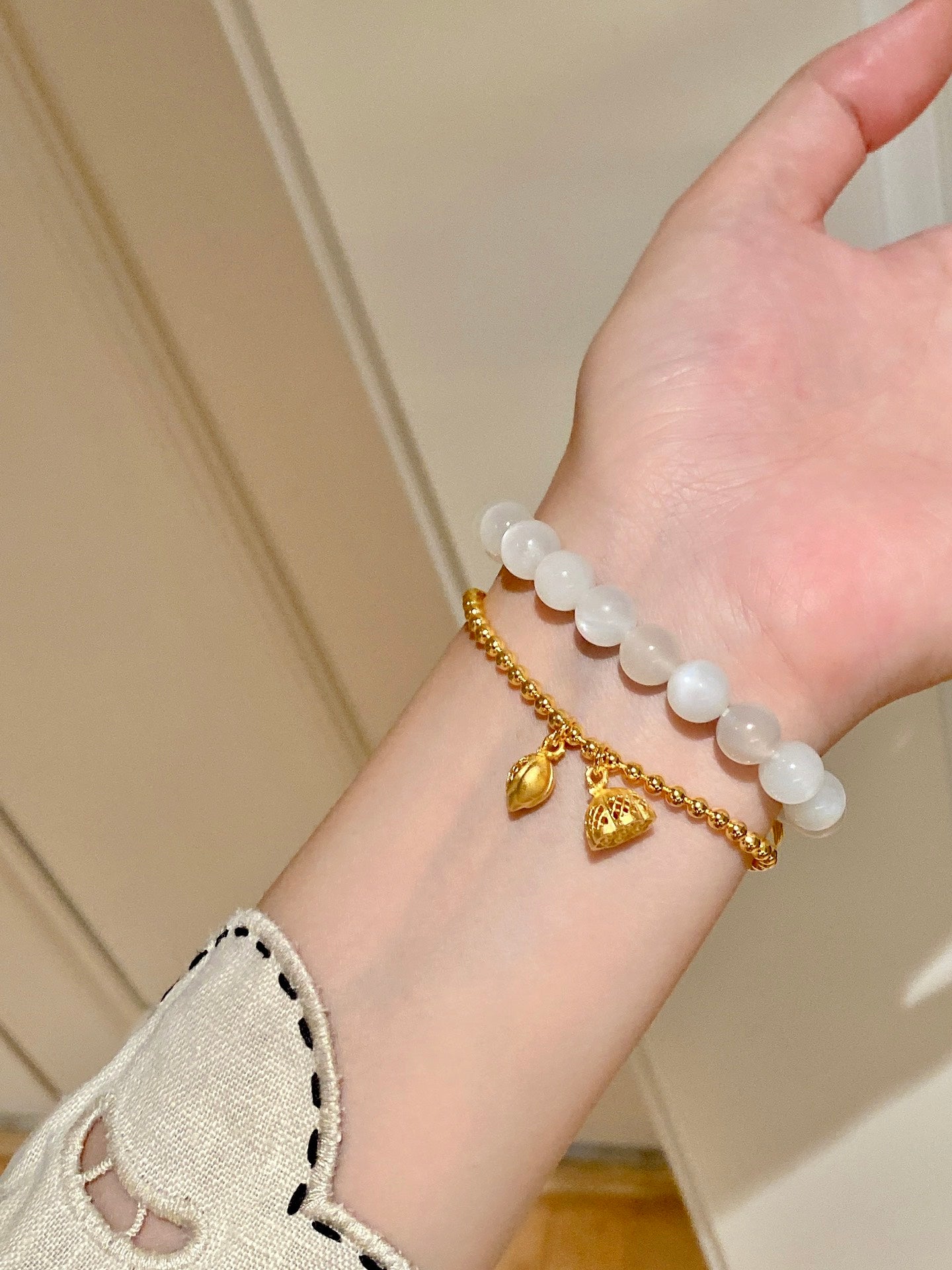 Gold Bead Bracelet For Women Jewelry