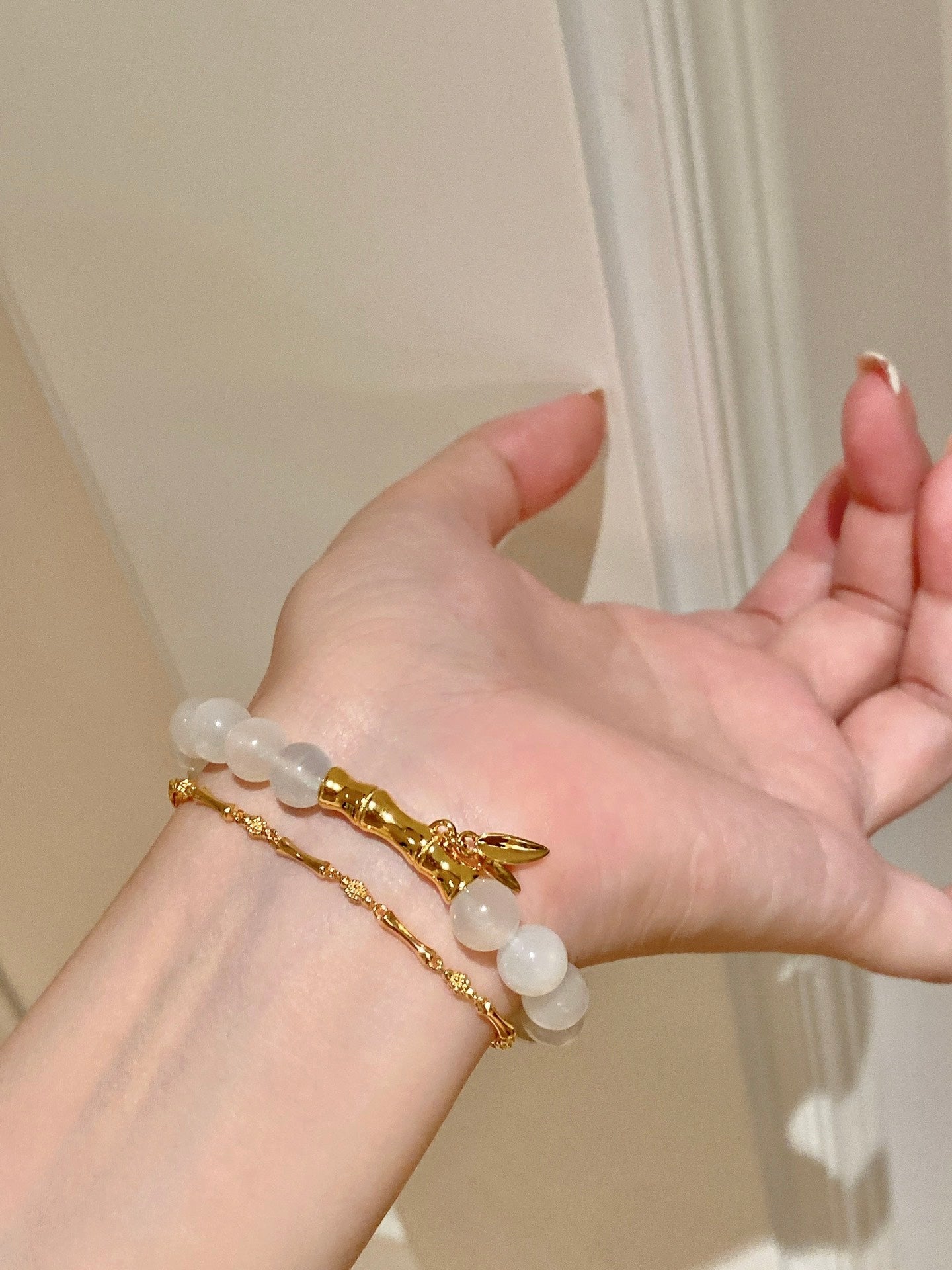 Golden Bamboo Bracelet For Women Jewelry