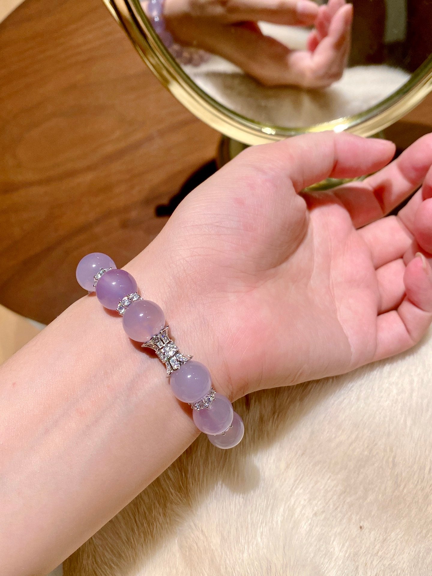 Purple Chalcedony Bracelet For Women Jewelry
