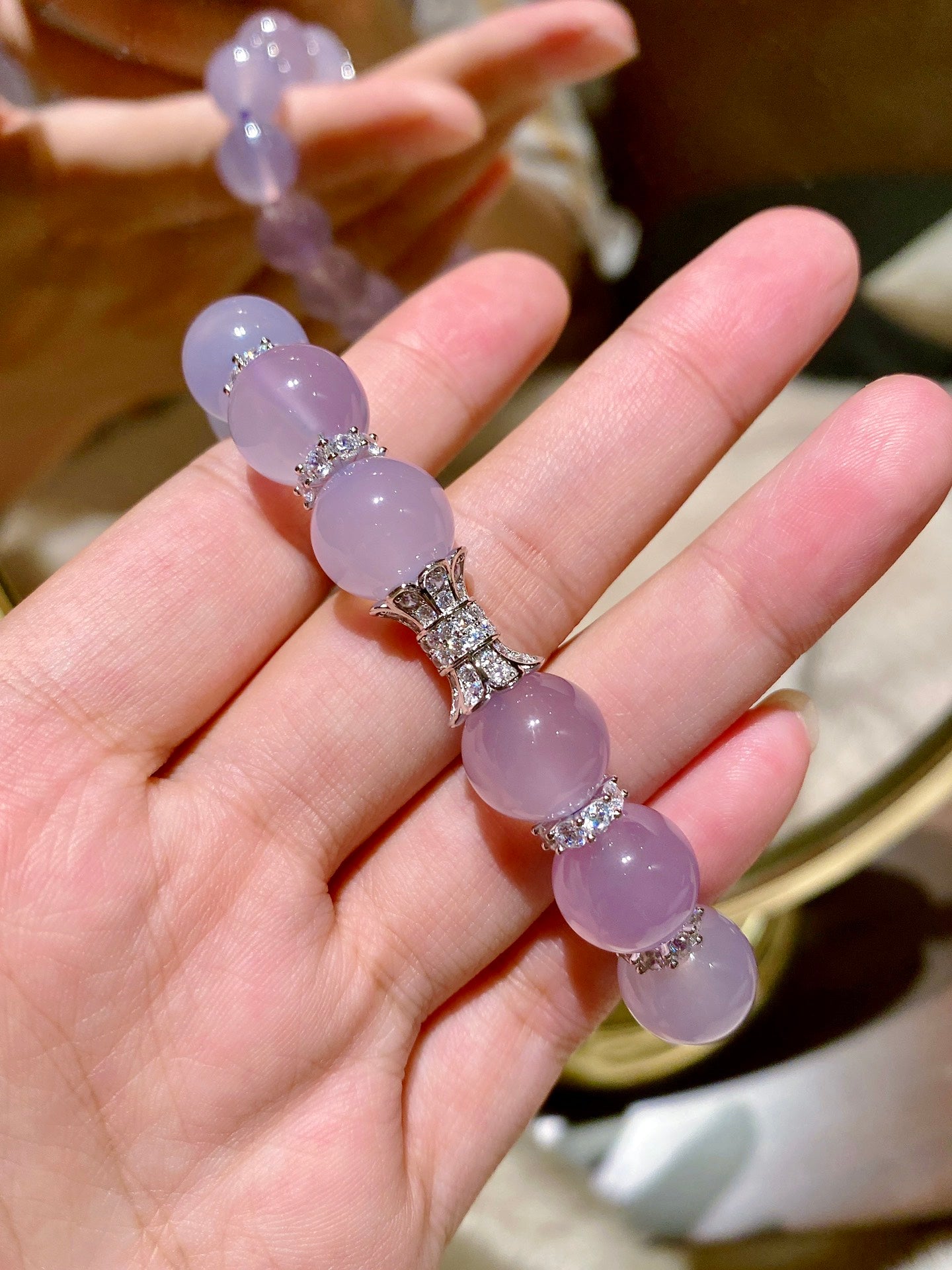 Purple Chalcedony Bracelet For Women Jewelry