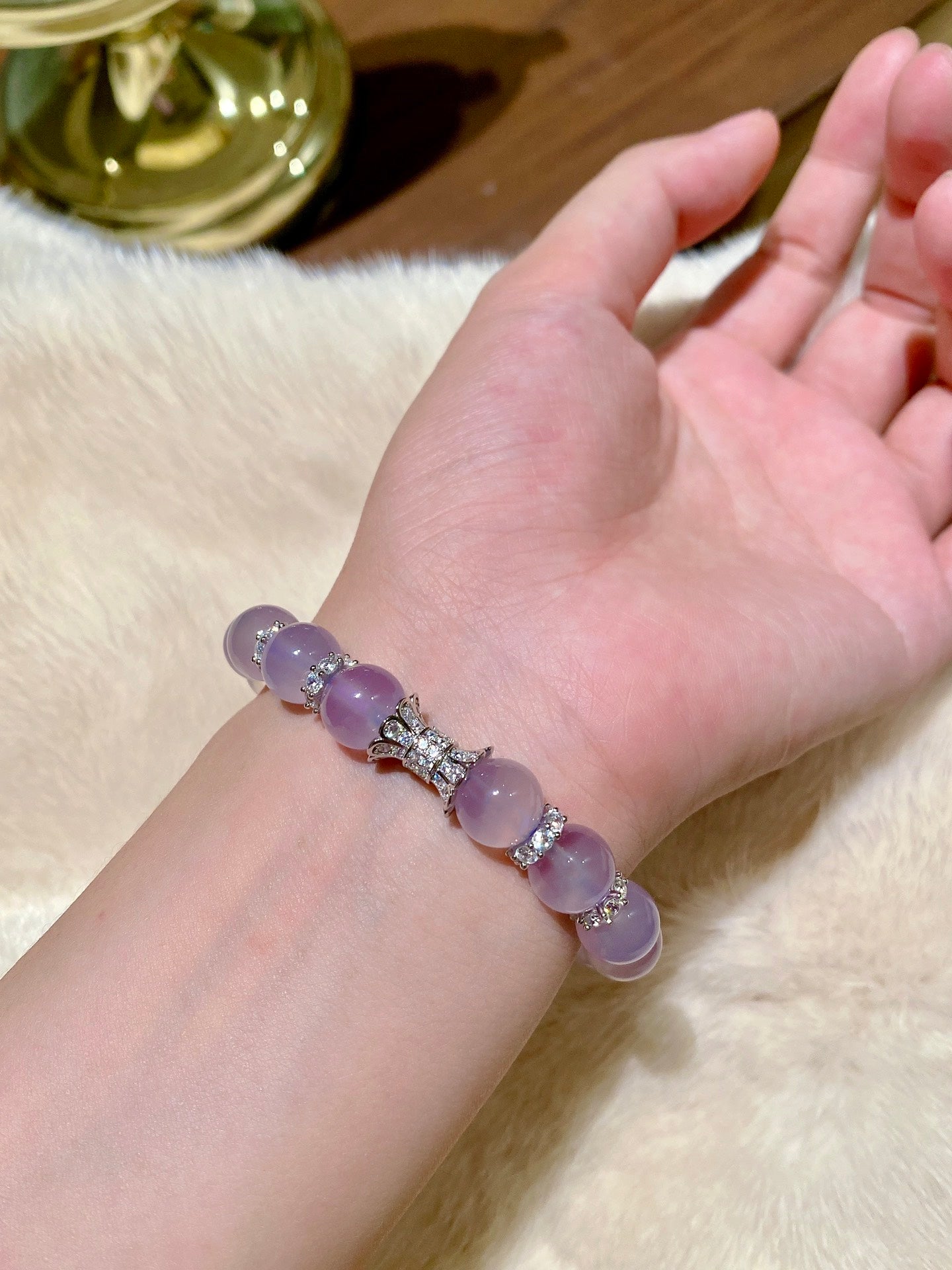 Purple Chalcedony Bracelet For Women Jewelry