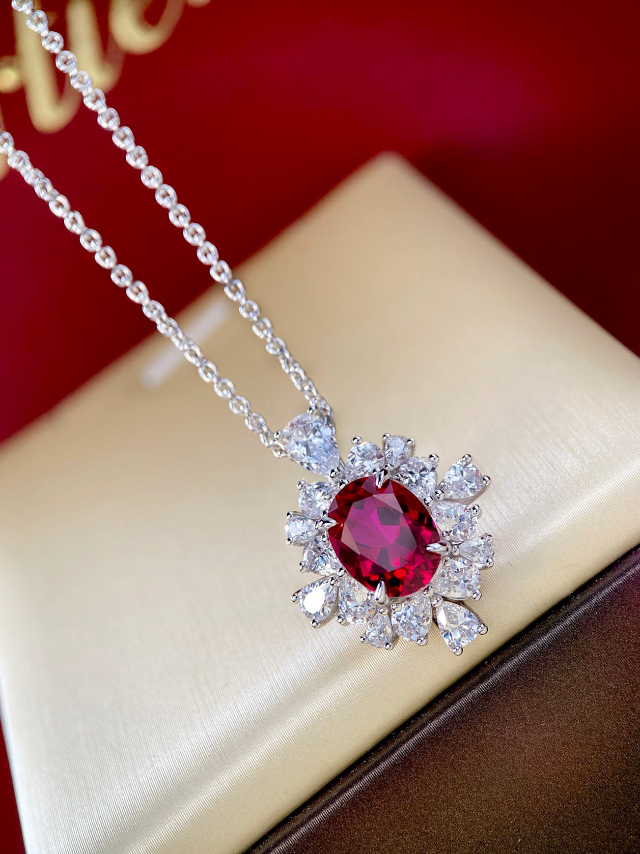 Ruby Necklace For Women Jewelry