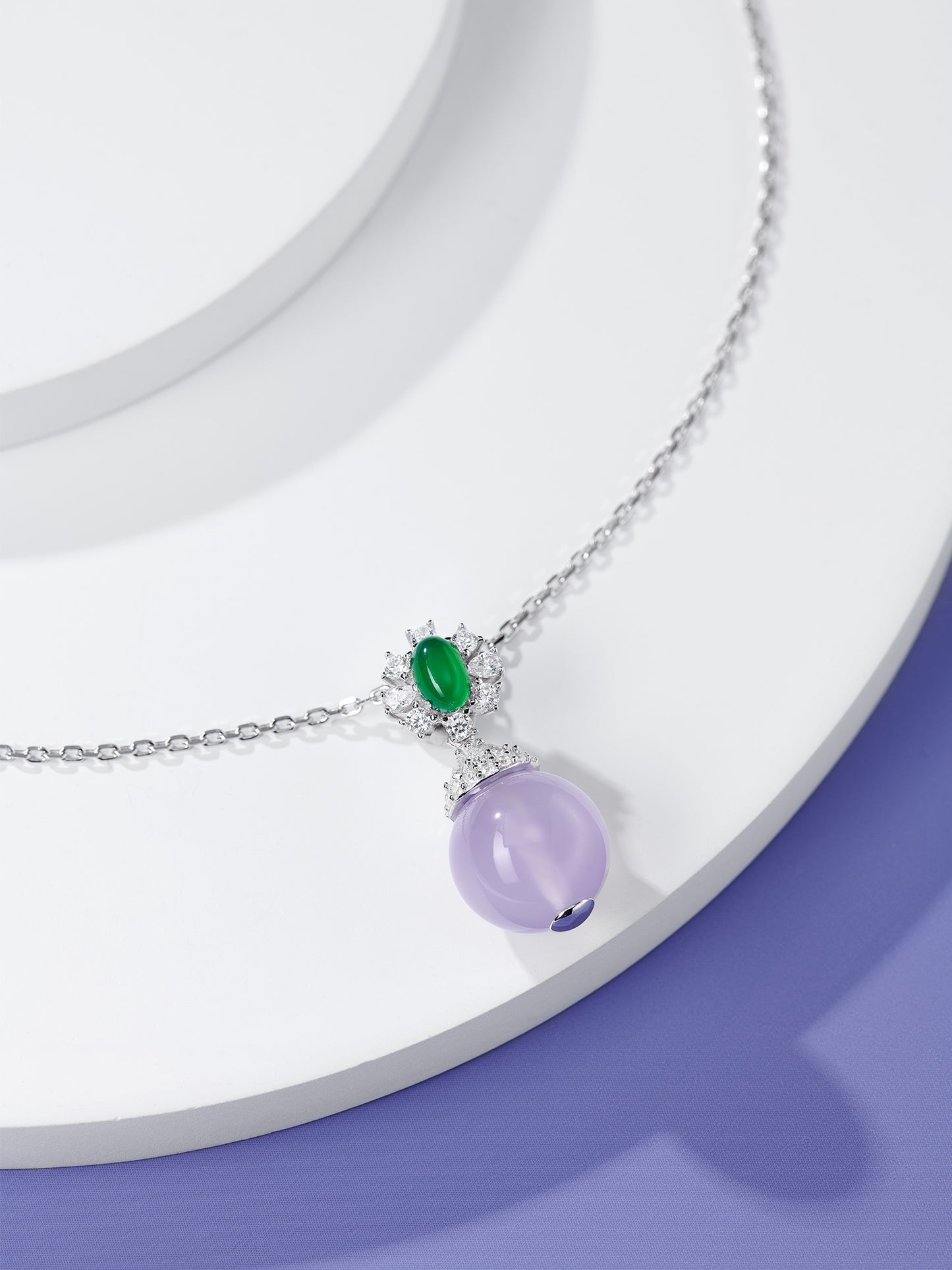 Purple Chalcedony Necklace For Women Jewelry