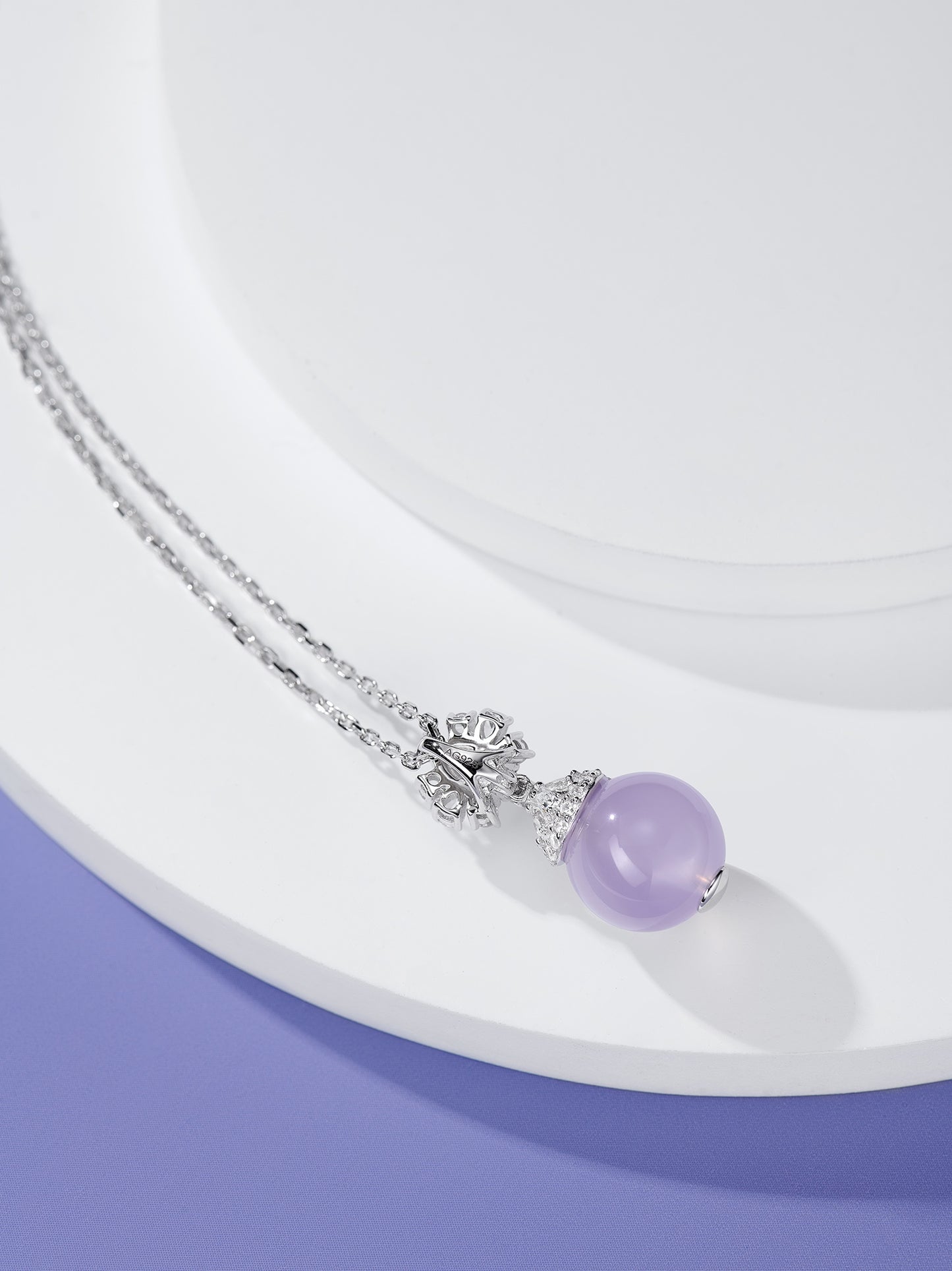 Purple Chalcedony Necklace For Women Jewelry