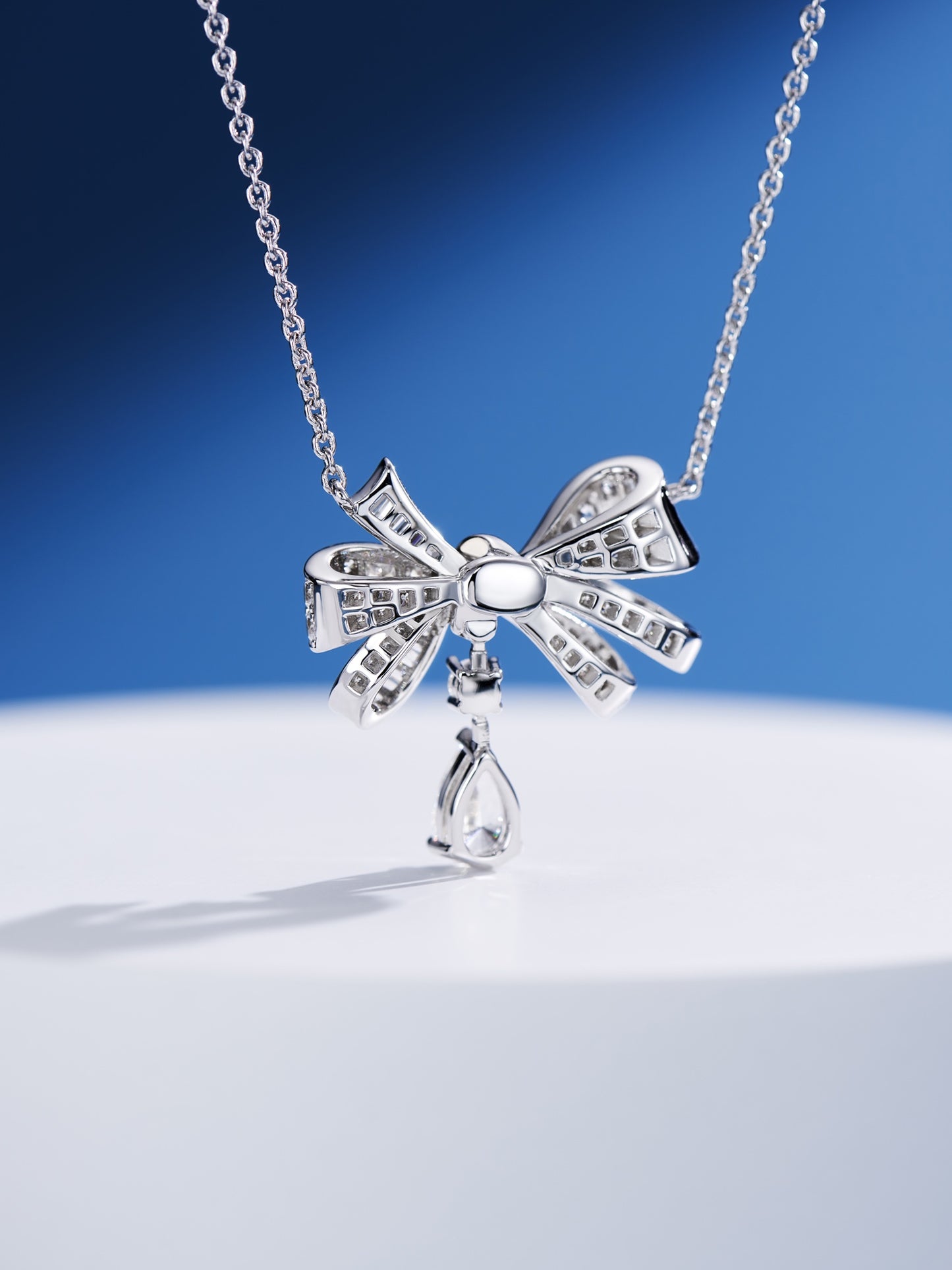 Ribbon Diamond Necklace For Women Jewelry