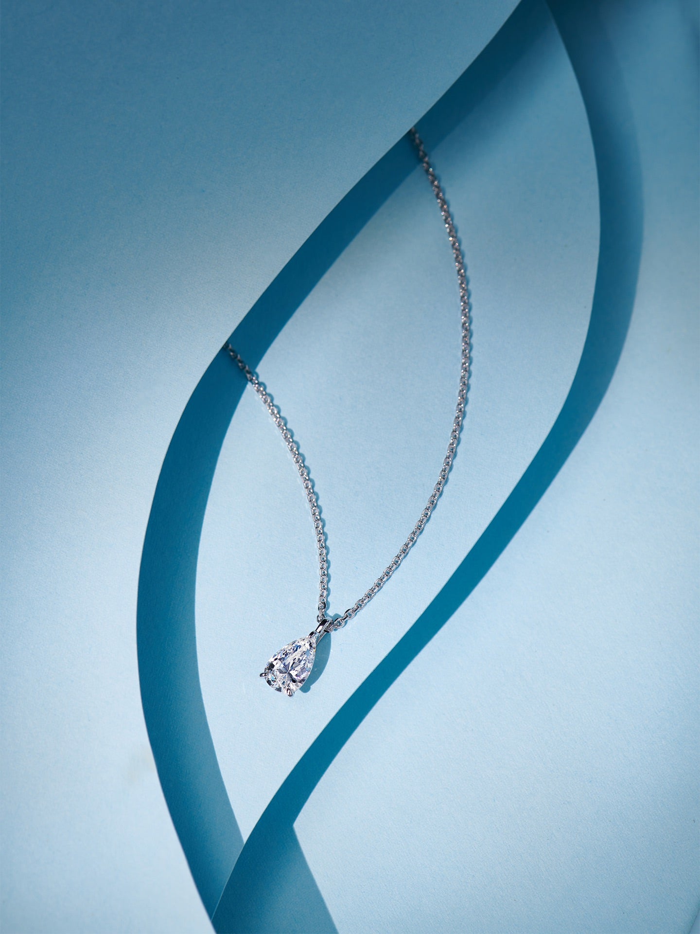 Water Drop Diamond Necklace For Women Jewelry