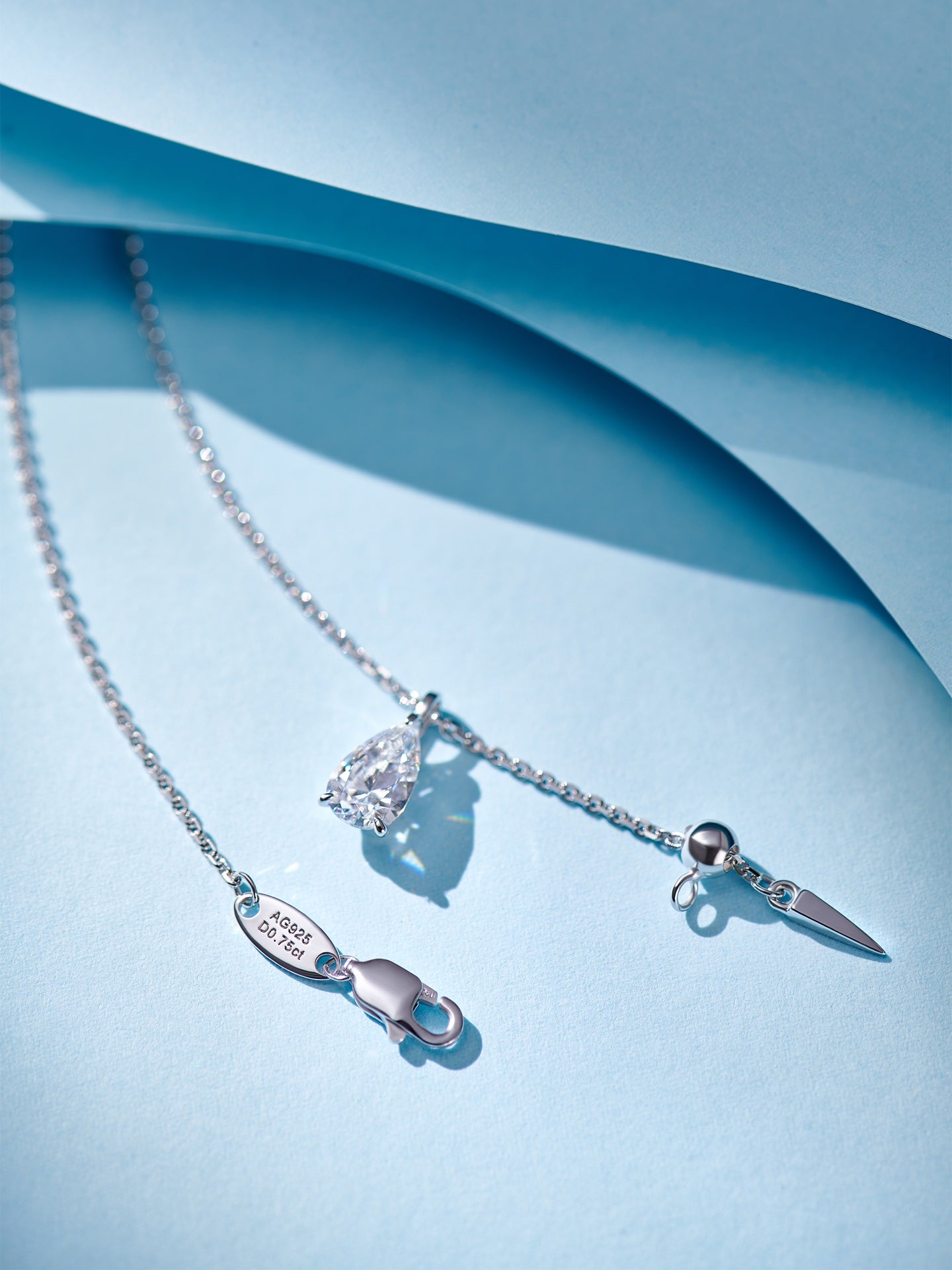 Water Drop Diamond Necklace For Women Jewelry