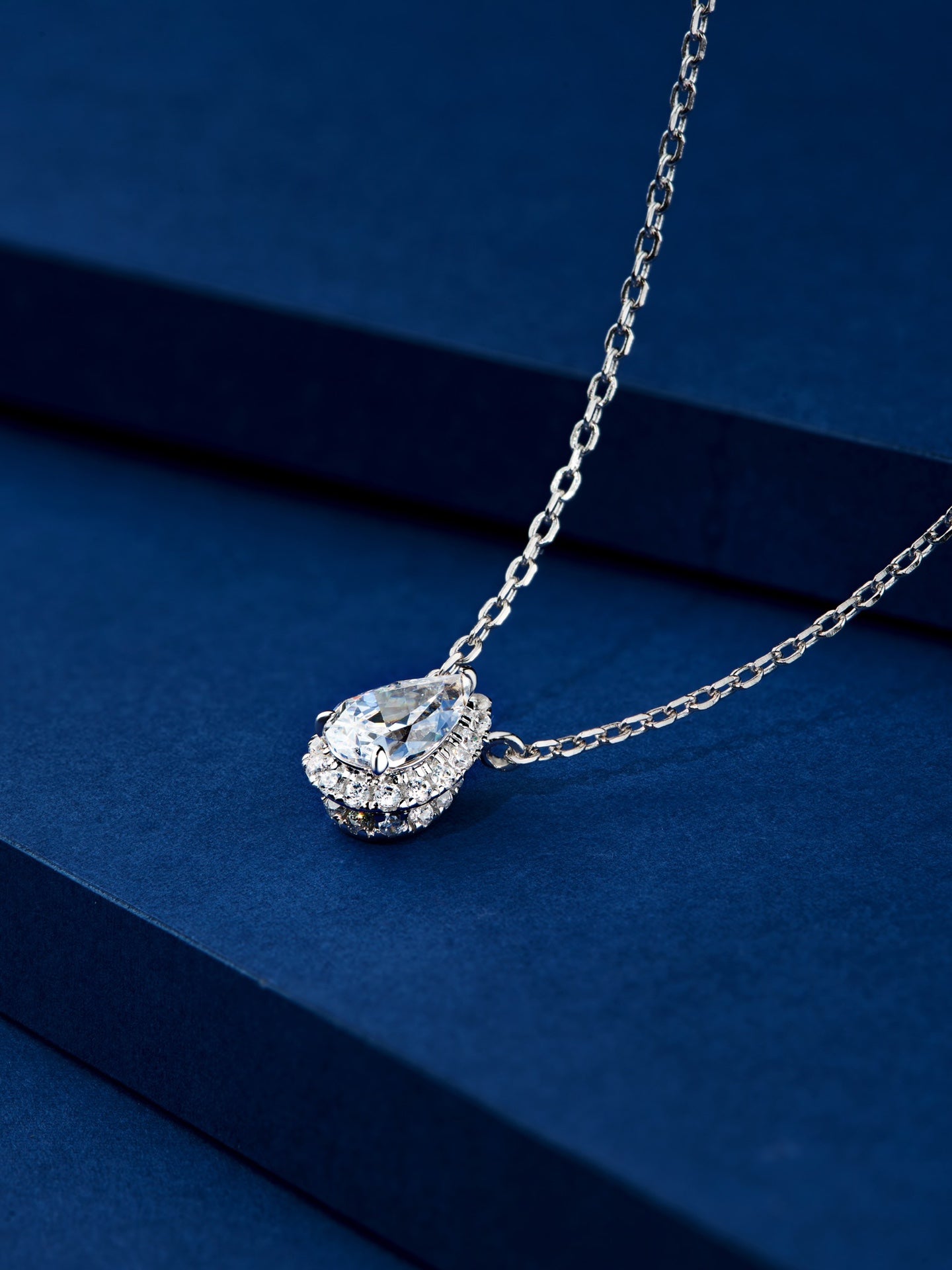 Teardrop Diamond Necklace For Women Jewelry