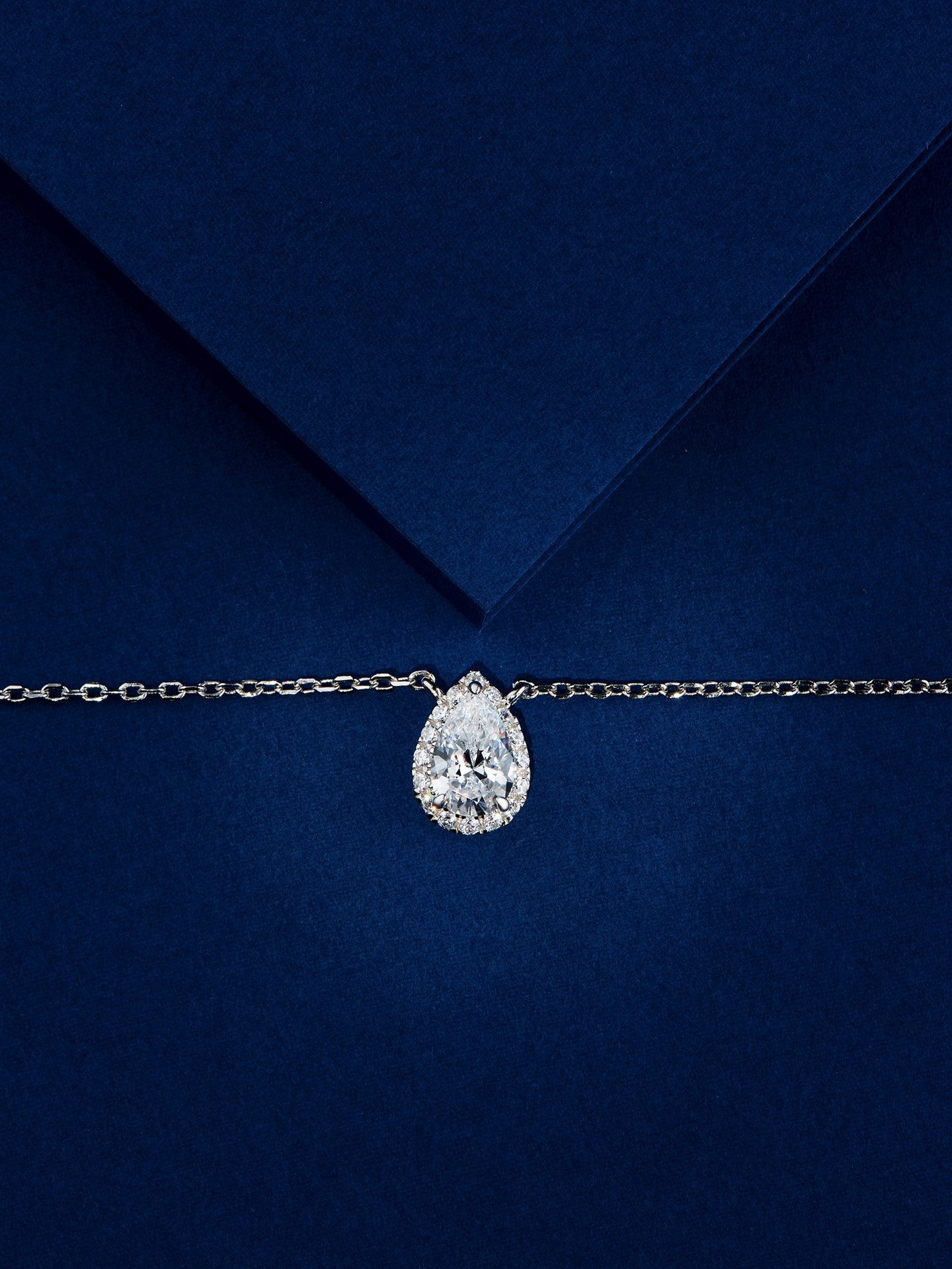 Teardrop Diamond Necklace For Women Jewelry