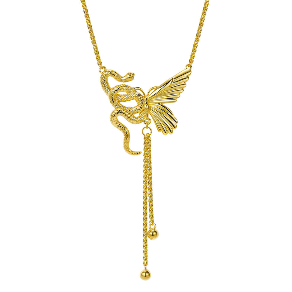 Spirit Snake Butterfly Necklace For Women Jewelry