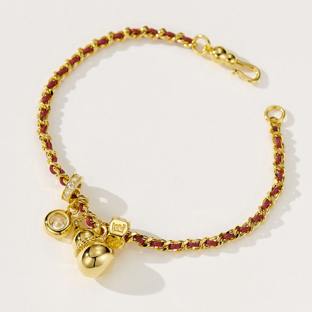 Gourd Bead String Bracelet For Women Jewelry