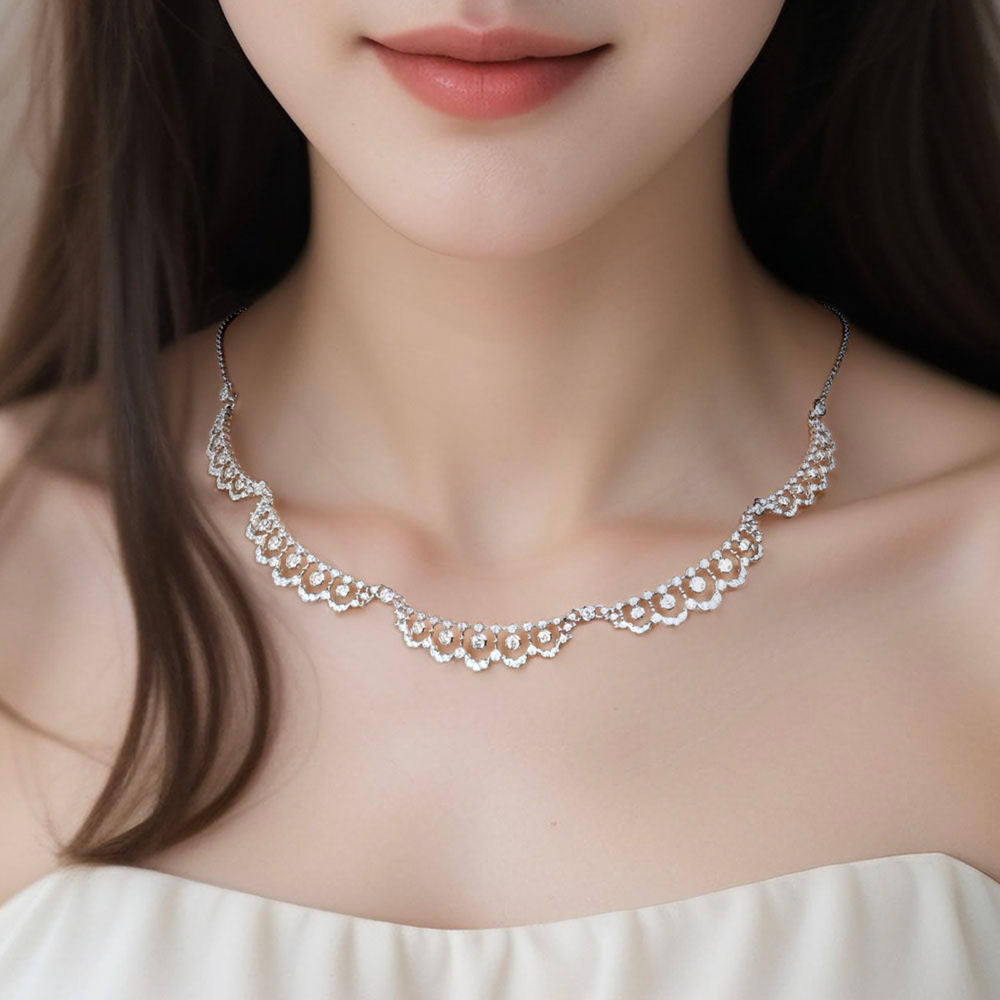 Half Loop Lace Necklace For Women Jewelry