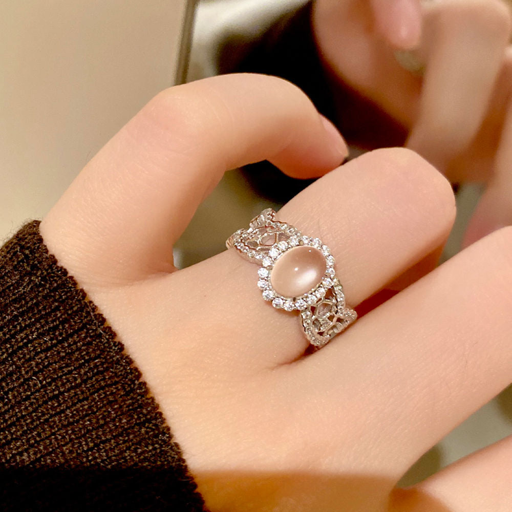 Water-foam Jade Ring For Women Jewelry