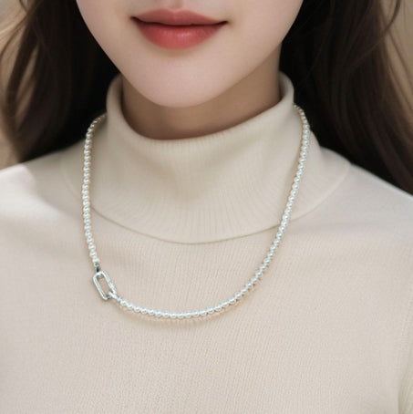 Pearl Universal Clasp Necklace For Women Jewelry