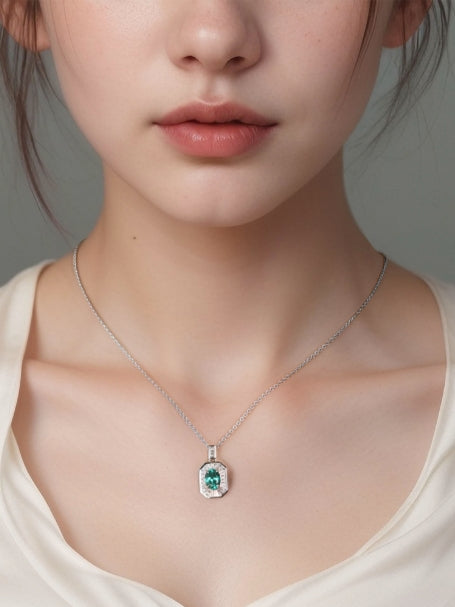 Trapezoidal Diamond Necklace For Women Jewelry