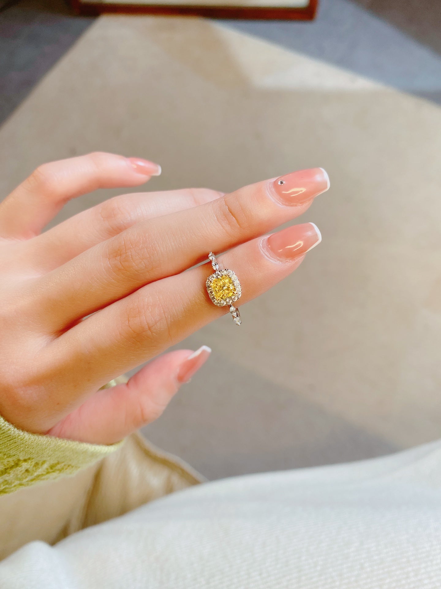 Star Colored Diamond Ring For Women Jewelry