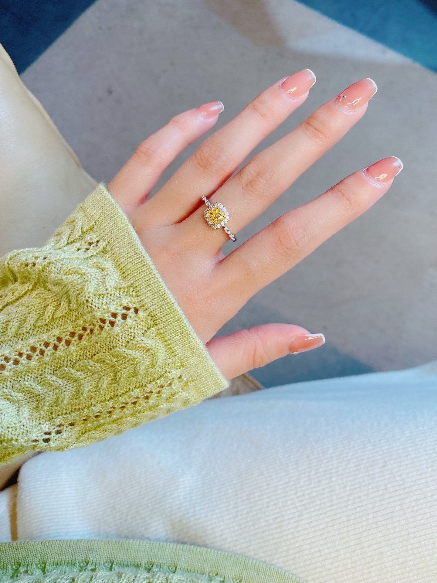 Star Colored Diamond Ring For Women Jewelry