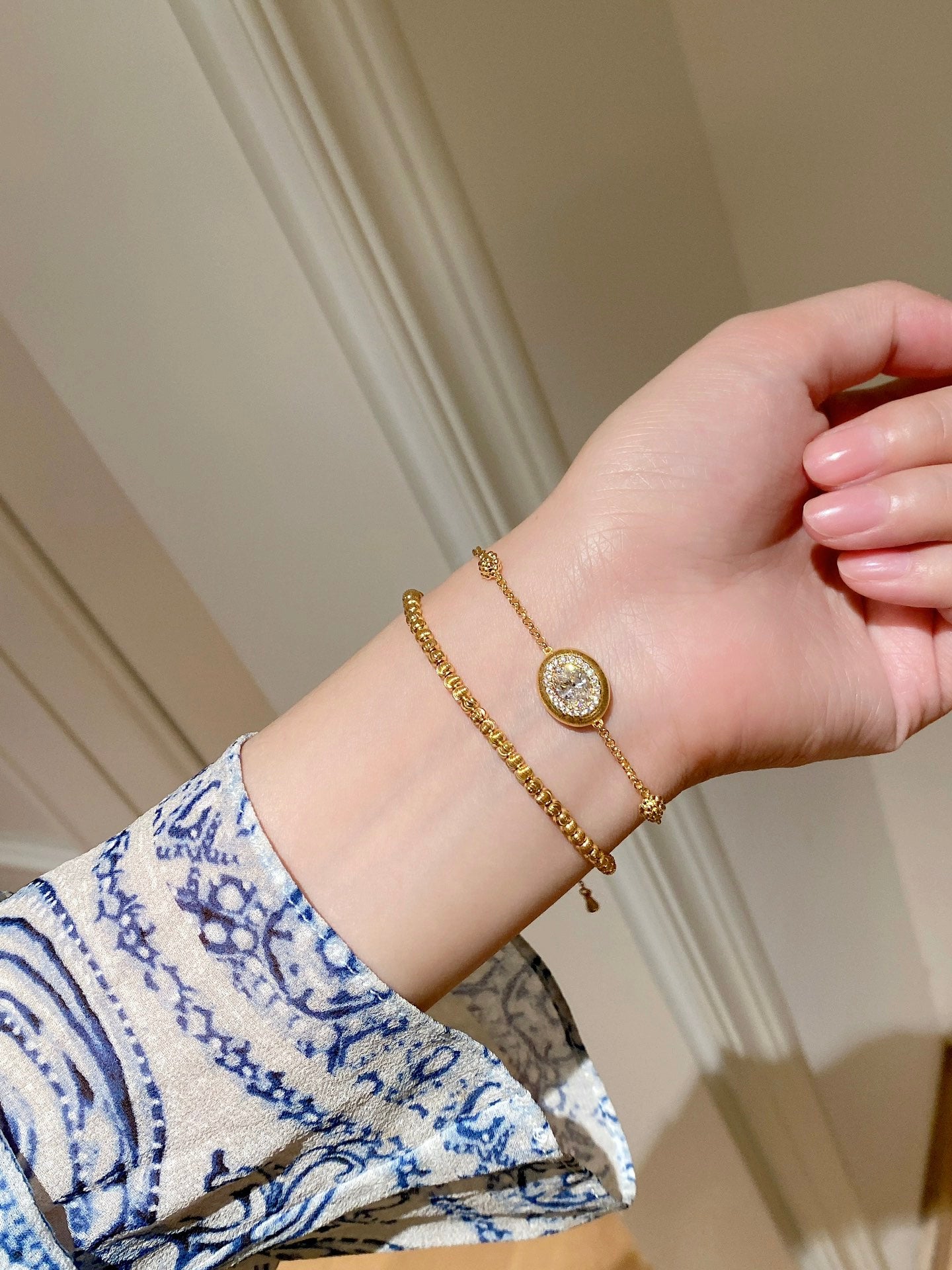 Vintage egg-shaped Diamond Bracelet For Women Jewelry