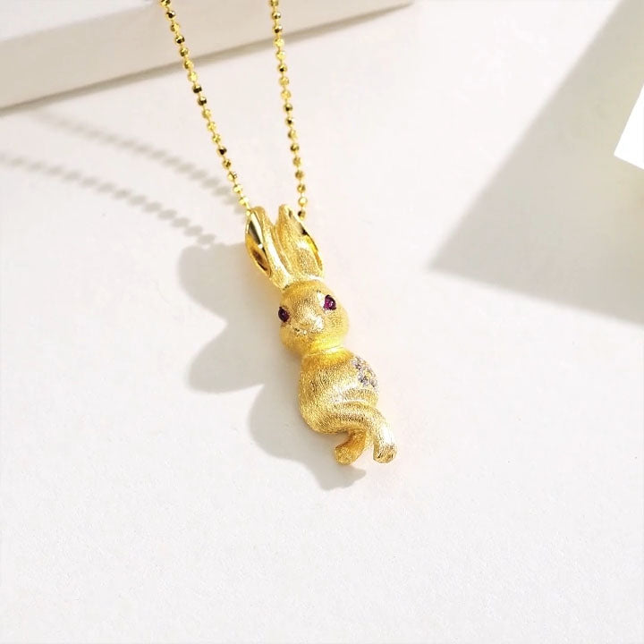 Rabbit Brushed Necklace For Women Jewelry