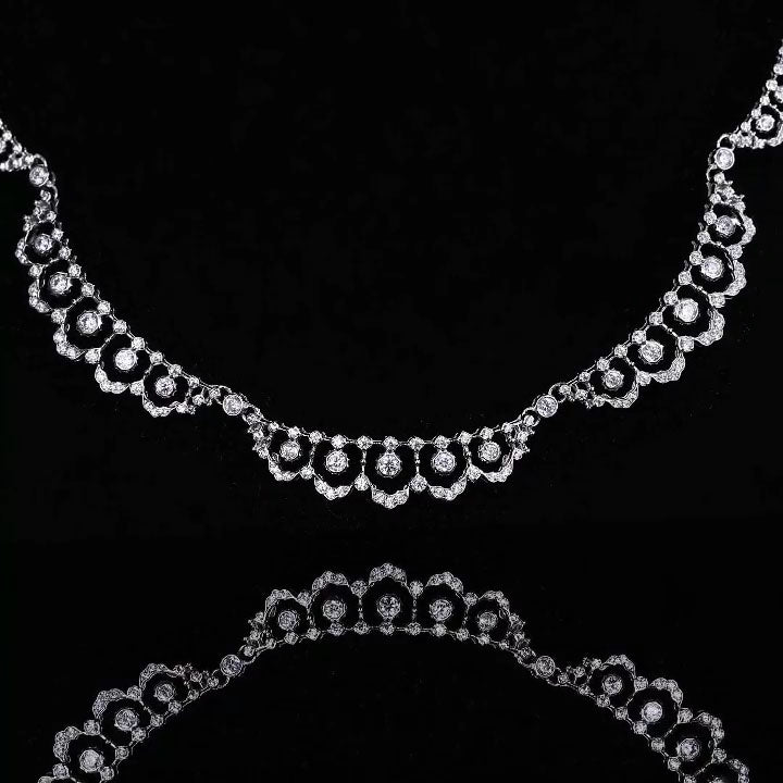 Half Loop Lace Necklace For Women Jewelry